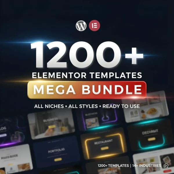1200+ WordPress Elementor Templates Bundle | Website Design Kit for Business, Portfolio, Blog & Ecommerce